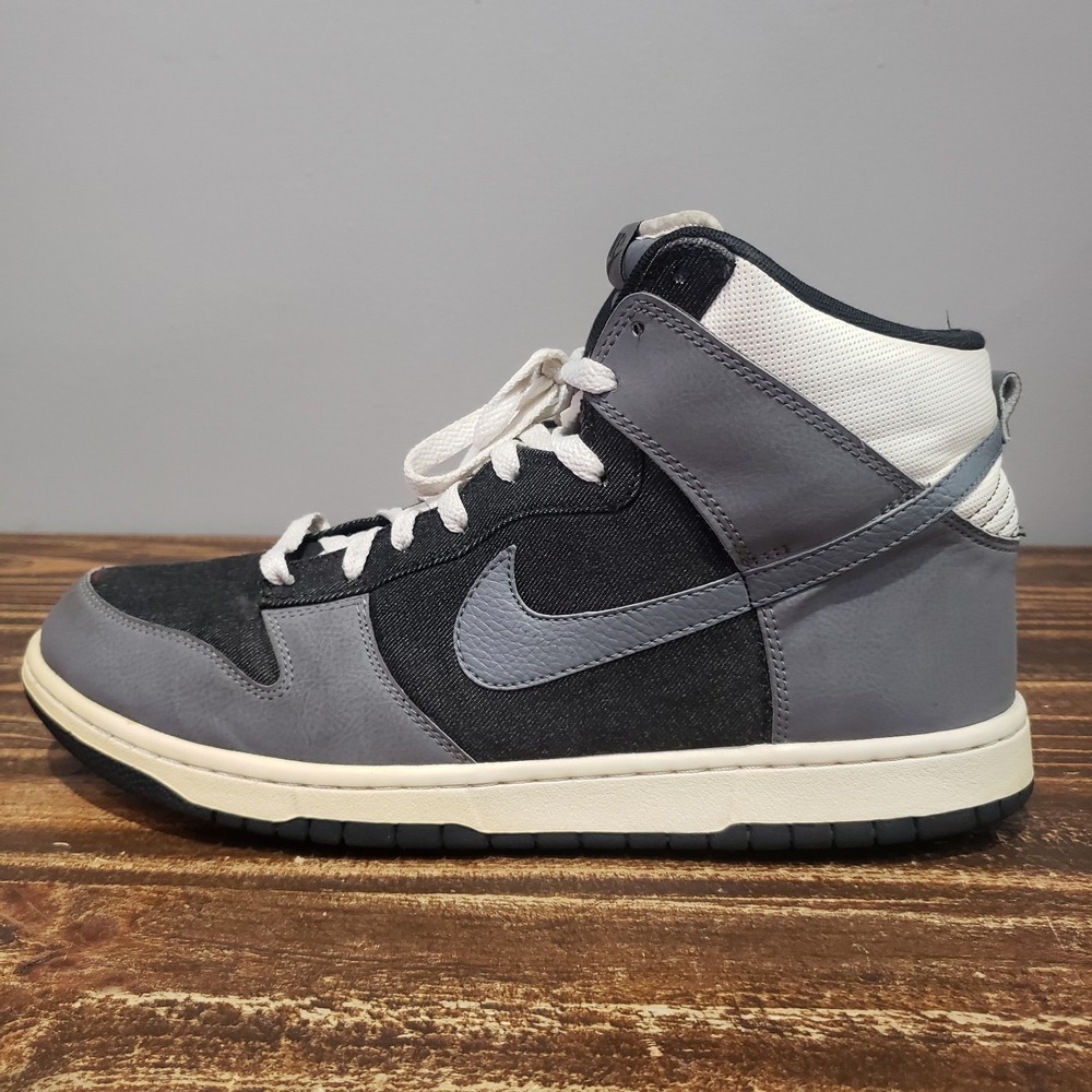Nike Dunk High Black Grey White 317982-054 Mens Size 13 Sneakers - Picture 3 of 16